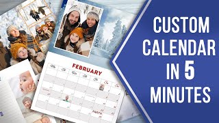 How to Make a Custom Calendar With Pictures 📅 Awesome Design In a Minute [upl. by Scales105]