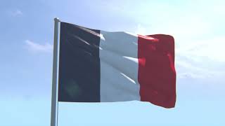 FREE Footage France Flag Waving  No Watermark  Drapeau de la France [upl. by Toinette]