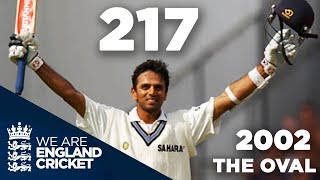 Rahul Dravid Hits 217 at The Oval  England v India 2002  Highlights [upl. by Saval]