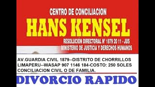 DIVORCIO RAPIDO HANS KENSEL [upl. by Aiderfla]