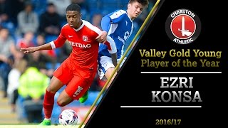 Ezri Konsa wins Valley Gold Young Player of the Year 201617 [upl. by Ariahs]