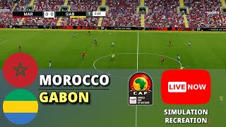 LIVE🔴 MOROCCO vs GABON  Africa Cup of Nations Qualification  Full Match  PES 21 Simulation [upl. by Verdi]