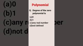 Polynomials class9maths extraquestions mathshorts exam mcq polynomials shorts [upl. by Bathilda122]