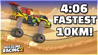 The FASTEST 10km in Adventure 406 Desert Speedrun  Hill Climb Racing 2 [upl. by Garner]