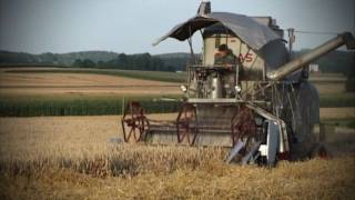 Claas Oldtimer Mähdrescher im Einsatz [upl. by Aniraad]