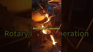 Rotary kiln in operation [upl. by Atilahs993]