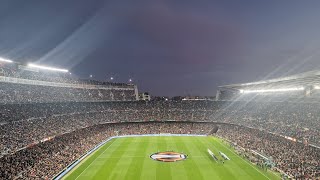 Barcelona v Manchester United  Anthem Cant Del Barça Pre Match  Nou Camp  22  Europa League [upl. by Beeson]