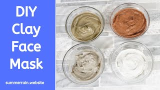 How to make CLAY face masks free recipes [upl. by Thill822]