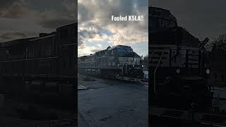 Horrible Fouled K5LA Horn nathanairchime locomotive realtrains goprohero10 [upl. by Weir]