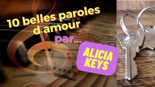 LES 50 PLUS BELLES PAROLES D’AMOUR DE ALICIA KEYS  de Fallin à If aint got you baby [upl. by Elly845]