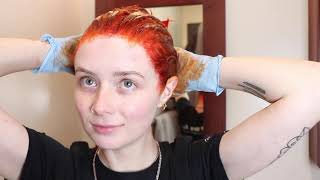 Orange Best Color To Dye Over Blue Hair at home [upl. by Evangelin]