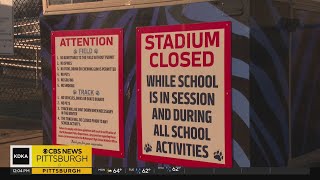 McKeesport High Schools football field temporarily closed due to vandalism and misconduct [upl. by Diann]