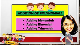 Addition of Polynomials  Monomial  Binomial Trinomial [upl. by Onek310]