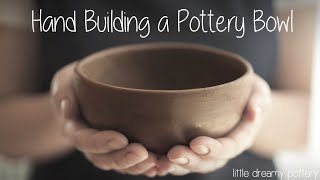 How I Hand Build a Pottery Bowl  No wheel required  ASMR [upl. by Imerej528]