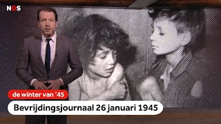 Hongertochten en tot de knieën in het water  Bevrijdingsjournaal  26 januari 1945 [upl. by Yllitnahc665]