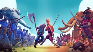 How Many Clubber And Spear Thrower needed to Kill a Mammoth Totally accurate battle simulator [upl. by Ilahsiav]