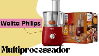 Processadores de Alimentos PowerChop 750 Plus Philips Walita 750W 6 acessórios [upl. by Lelah]