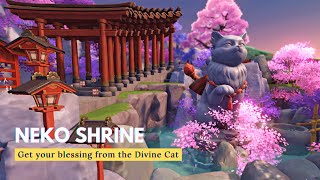 Neko Shrine 🐈  Genshin Serenitea Pot Design Silken Courtyard [upl. by Eisiam645]