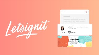 LETSIGNIT l The Best Email Signature Manager [upl. by Assila98]