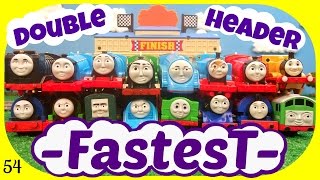 Worlds Fastest Engine 54 Double Header Trackmaster Thomas and Friends Racing Competition [upl. by Shaylyn807]