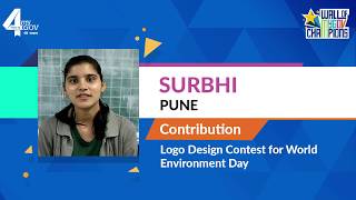 Meet MyGov Champion Surbhi participant of logo design contest for World Environment Day [upl. by Irabaj]