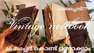 vintage journal DIY  book making  Malayalam [upl. by Triny353]