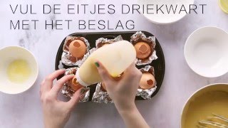 Gevulde eitjes met cake [upl. by Ratna]