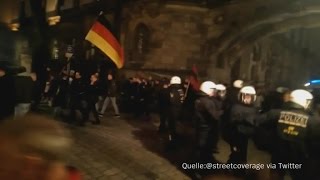 PegidaJahrestag Aufgeheizte Stimmung in Dresden  DER SPIEGEL [upl. by Tterrag]