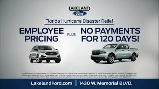 Hurricane Disaster Relief from Lakeland Ford  Employee Pricing amp No Payments for 120 Days [upl. by Coffee]