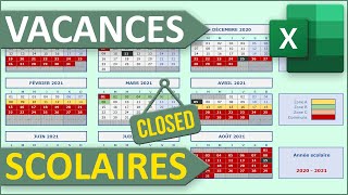 Calendriers automatiques des vacances scolaires [upl. by Nnaeoj]