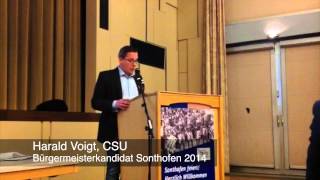 Bürgermeisterwahl Sonthofen 2014 Kandidat Harald Voigt CSU [upl. by Chloras]