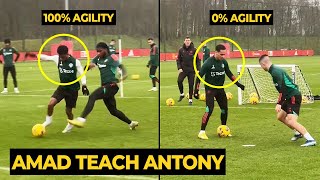 Amad Diallo show his agility better than Antony during Manchester United training  Man Utd News [upl. by Myrlene]