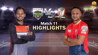 Khulna Tigers vs Fortune Barishal  11th Match  Highlights  Season 8  BBPL 2022 [upl. by Ettedualc]