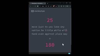 154 wpm 100 accuracy 30 sec Monkeytype  typing touchtyping typingasmr asmrtyping shorts [upl. by Alakam]