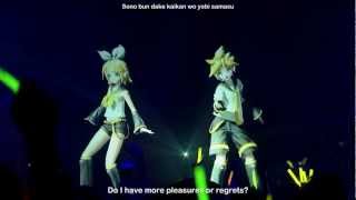 Len And Rin Kagamine  Purple Butterfly on your Right Shoulder  Project DIVA Live  eng subs [upl. by Aimekahs]