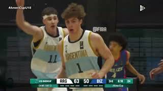 Americup U18  Highlights  Tyler Kropp vs Belice [upl. by Esau]