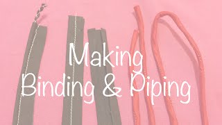 ♥ How to make Bias Binding Piping and Dori ☁ [upl. by Zetrok]