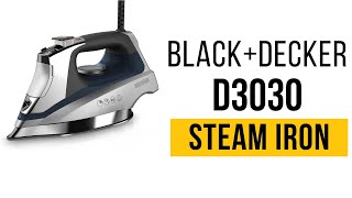 BLACKDECKER Allure Professional Steam Iron Comfort Grip Stainless Steel Soleplate GrayBlue [upl. by Beaver835]