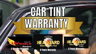 Car Tint Warranty  DIN AUTOALAGA CAR TINT AND DETAILING SERVICES [upl. by Cud]