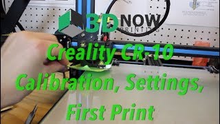 Creality CR10 Calibration Settings and First Print [upl. by Stier943]