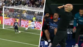 Pep Guardiola reacts Ferland Mendy Goal line Save vs Man City [upl. by Arick924]