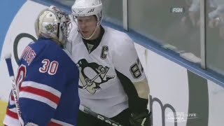 Henrik Lundqvist confronts Sidney Crosby  03042010 HD [upl. by Notsahc]