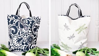 DIY  TASCHE nähen  WENDETASCHE  Nähanleitung für Einsteiger  Upcycling [upl. by Rhea230]