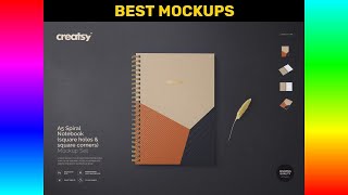 Mock Ups A5 Spiral Notebook Mockup Set [upl. by Jonina]