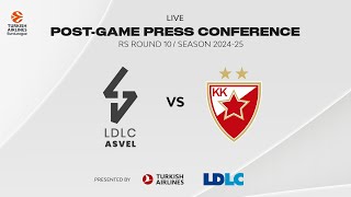 Press conference LDLC ASVEL vs Crvena Zvezda [upl. by Esened335]