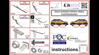 dacia sandero stepway 2020 running boards installation  yan basamak montajı [upl. by Siramaj333]