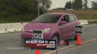 MotorWeek  Road Test 2015 Mitsubishi Mirage [upl. by Malissa52]