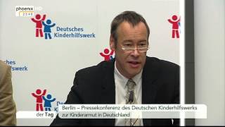 PK Kinderhilfswerk Deutschland zur Kinderarmut am 14012014 [upl. by Gorski]