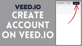 How to Create Account in VeedIO 2024  VeedIO Tutorial [upl. by Ap]