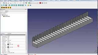 FreeCAD рейка зубчатая Верстак Gear часть 2 Rack Gear Workbench Gear [upl. by Lennor]